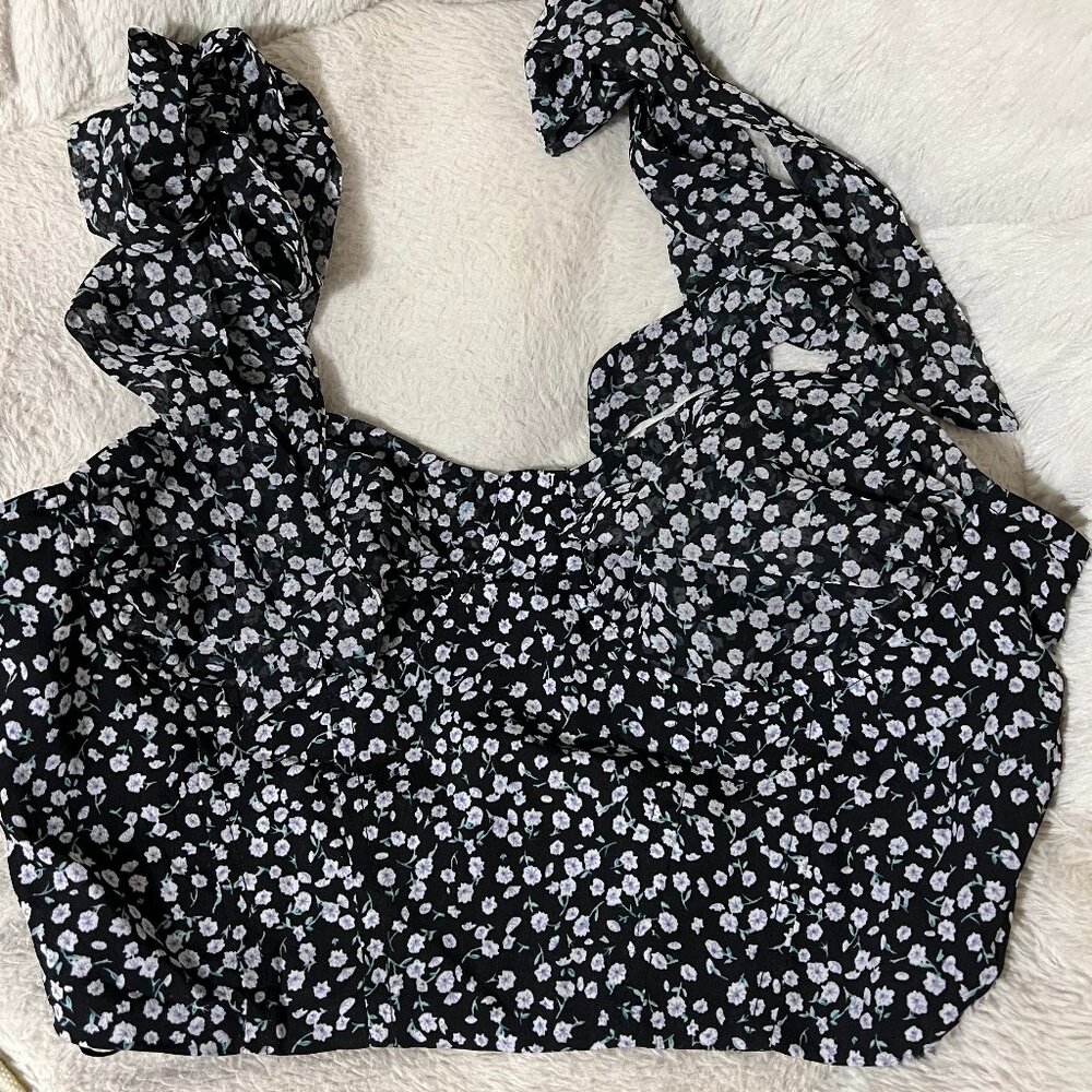 [NEW] Floral Tie Top